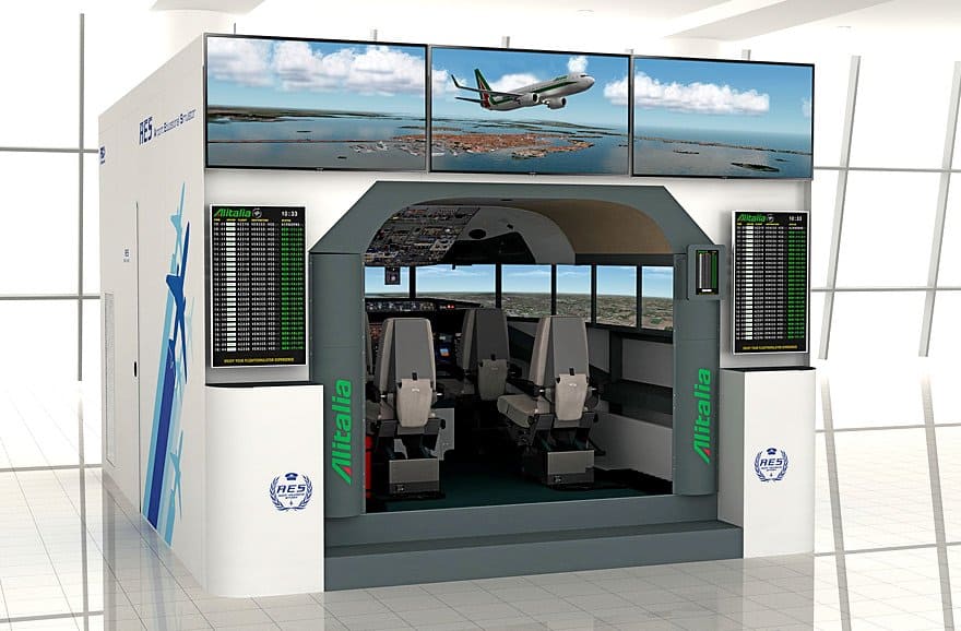 FSC news Airport Educational Simulator B737NG monitor arena white front
